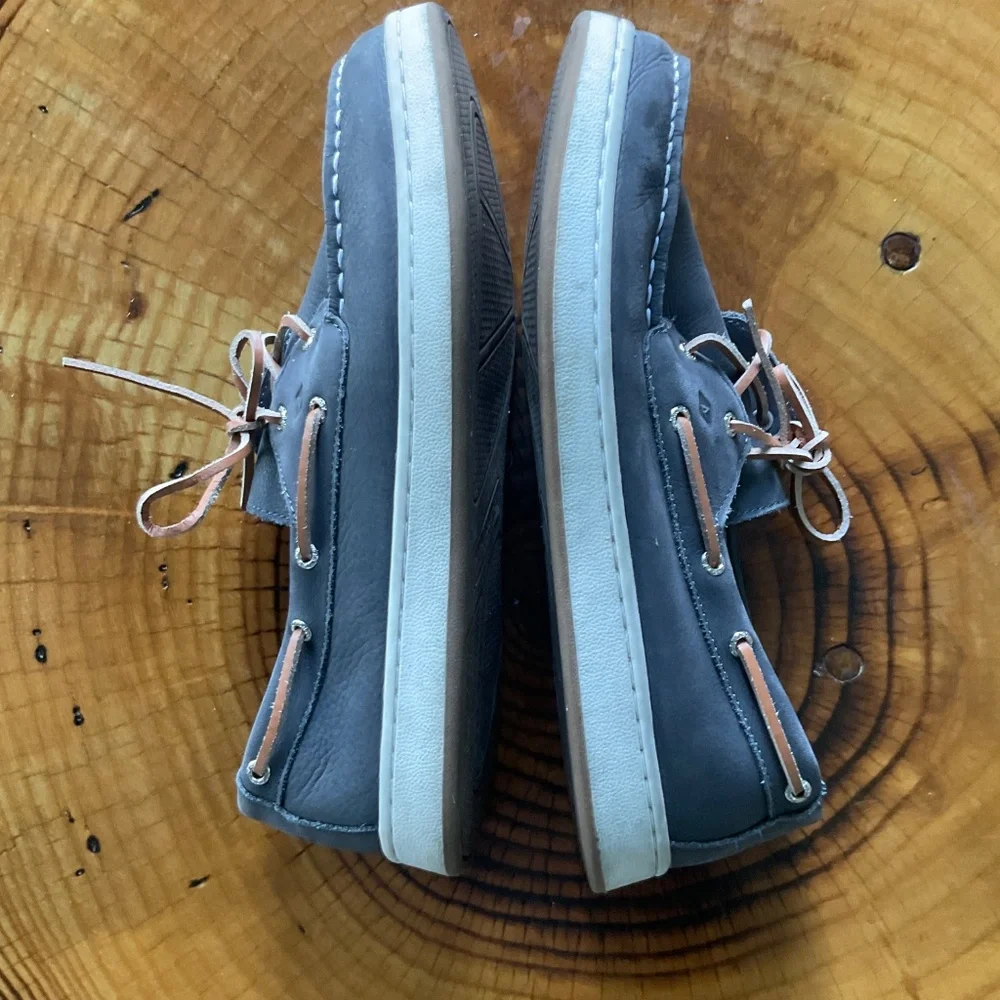 Sperry Cup ll Boat shoes dark gray blue Big Boys 6.5